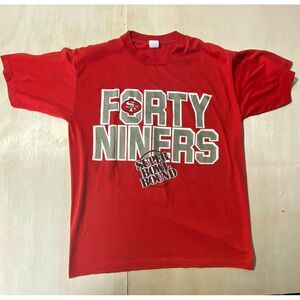 Vintage 80s San Francisco 49ers T Shirt Old‎ Logo 7 Tag Large USA